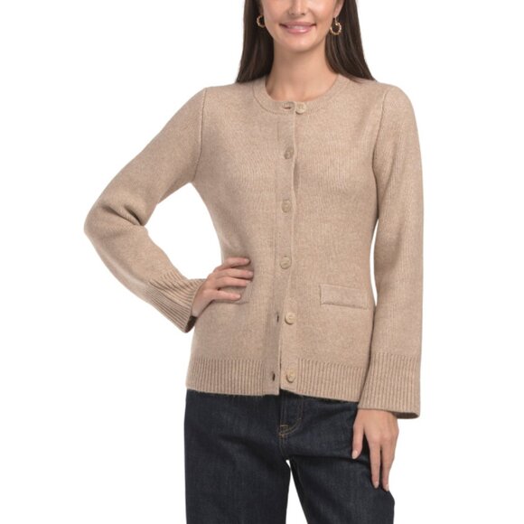 RACHEL ZOE Oat Peplum Cardigan - Picture 1 of 2